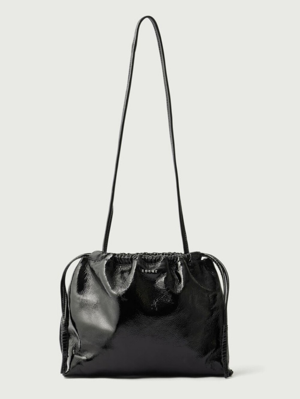 NEW SOEUR SUZETTE PATENT LEATHER BAG - BLACK